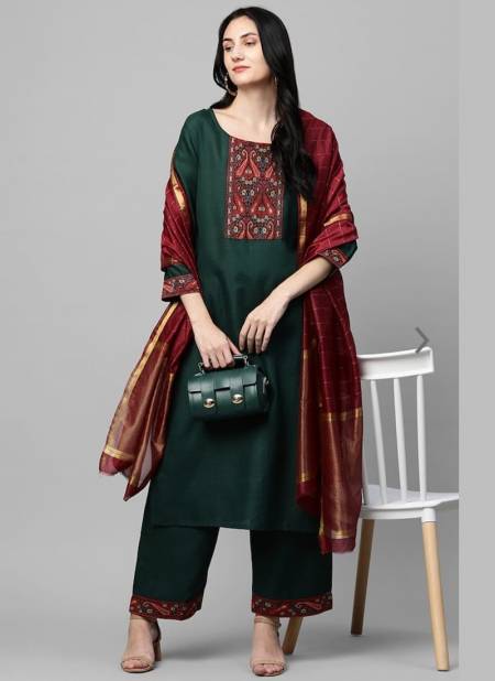 LV New Designer Cotton Daily Wear Women Readymade Dress Collection LV111-Green